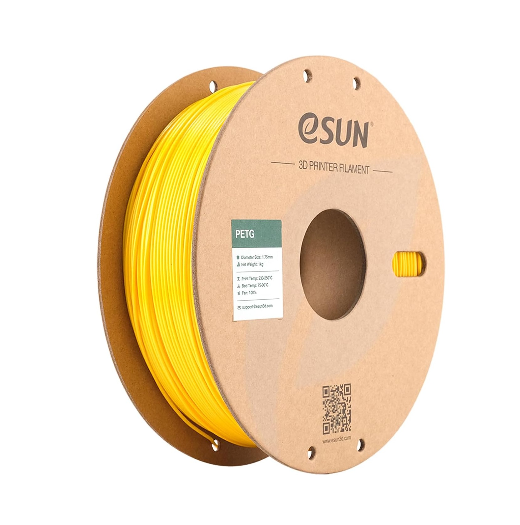 Filamento PETG amarillo sólido eSUN